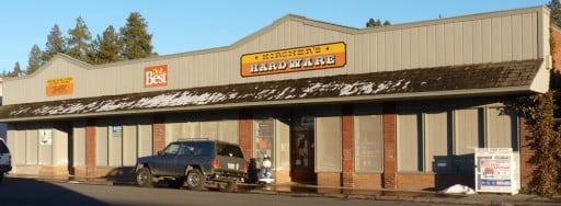 shop at Kircher's Hardware store, Chiloquin