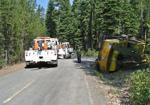 Chiloquin Towing: putting an excavator back on it's tracks